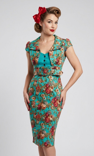 Lindy bop floral - bop, dress
