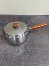 Vintage Prestige Lifetime Small Pan Copper Bottom Wooden Handle Saucepan 18cm 