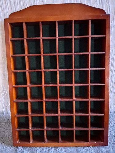 Wooden thimble display case - wooden,