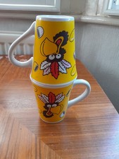 2 Vintage Retro Cadburys Mini Egg Mugs 1990s Bird Parrot  #kitchenware Retro 