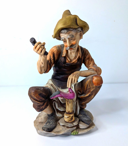 Vintage matte ceramic cobbler - vintage,