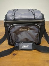 Coleman Soft Sided Gray Black Insulated Cooler Bag with Liner and Strap Vintage