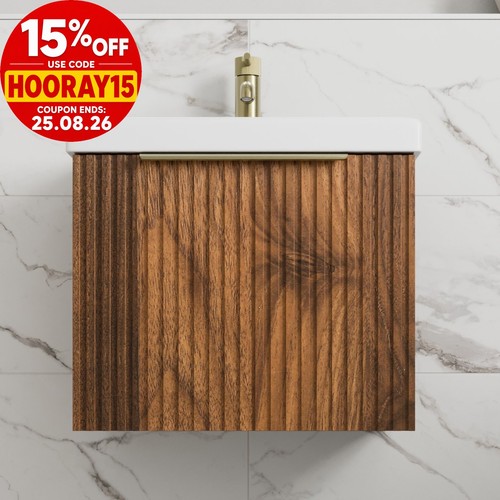 Fluted 500mm bathroom vanity - fluted,