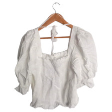 H&M Cream Gypsy Top Size M