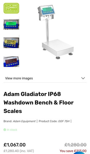 Adam floor scale 75kg - scale,