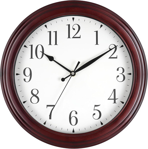 Wall clock wood inch - inch, round