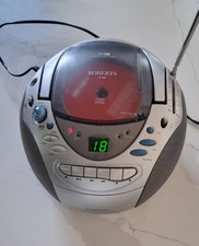 Roberts CD9960 Silver CD Player FM Radio Cassette Recorder - Fully Working
