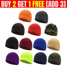 Mens Winter Beanie Fleece Hat Sports Warm Thermal Outdoor Cycling Ski Running UK