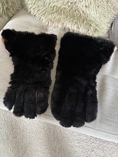 Vintage Fur Gloves Gauntlet 1950s Mens Leather Driving Motorcycle Motoring