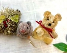 Steiff Pompom Mouse & Pieps Set, Vintage, No Tags, Used