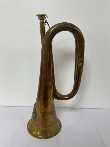 Vintage brass bugle - brass, –