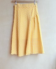 a yellow plaid A-line causal