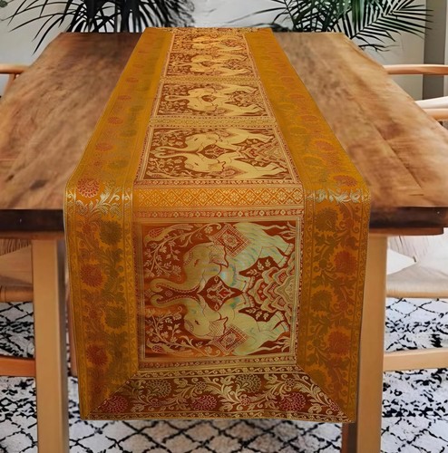 Indian table runner brocade - runner,