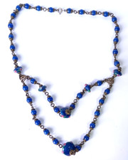 Art Deco wedding cake glass bead necklace