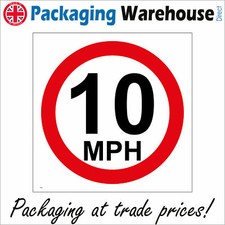 TR026 10 MPH SIGN CAR PARK HOUSING ESTATES ROAD WORKS BUILDING SITES SAFETY