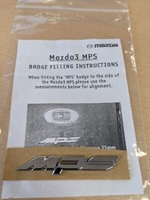 Mazda 3 MPS Chrome Badge 3D