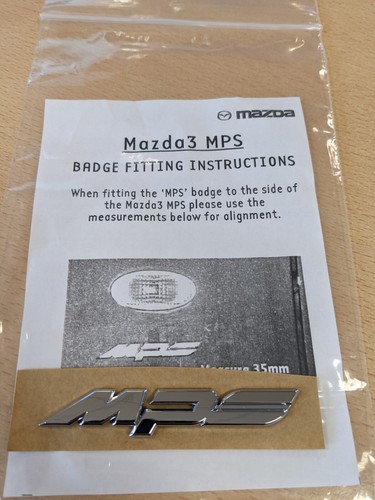 Mazda mps chrome badge - 3,