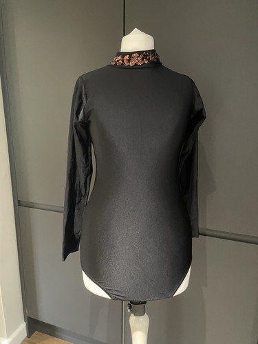 Black dance lycra leotard with - dance,