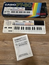 Casio PT-80 Electronic Keyboard + ROM Pack RO-551 Vintage Music Synthesiser