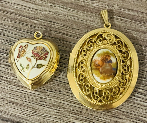 Antique gold tone metal - 2,