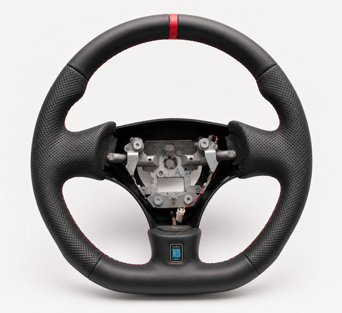 New leather steering wheel - leather,