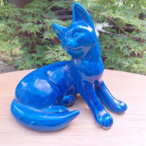 Bitossi style pottery cat - pottery,