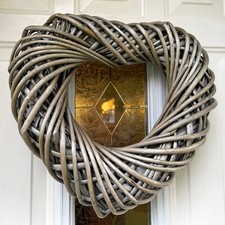 Wicker love heart wreath - love,