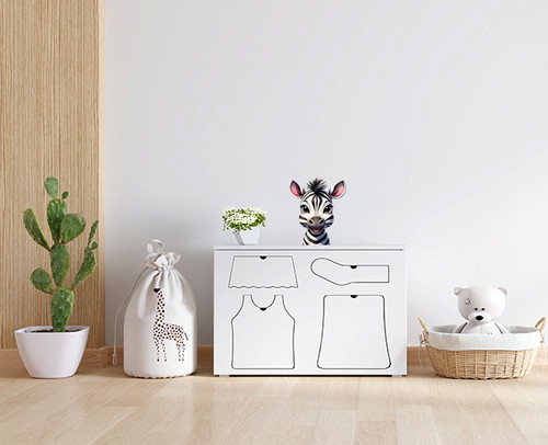 Zebra animal wall stickers - animal, 3d