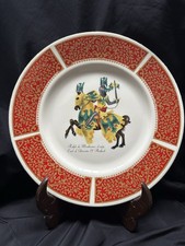 Collectible Decorative/Dinner Plate Horse costumed Medieval English Knight 