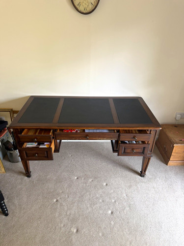 Antique kneehole writing desk - antique,