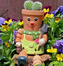 Terracotta Flower Pot Man