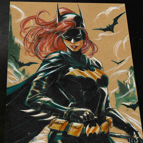Batgirl art print signed - batgirl,