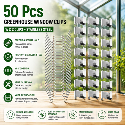 Greenhouse window clips - greenhouse,