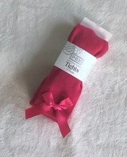 Pex Baby Girls Cerise Pink Bow Tights Spanish Romany Style 12-18-24M & 2-3Y