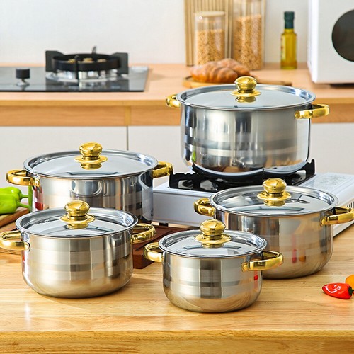 5pcs stainless steel pan set - 5pcs,