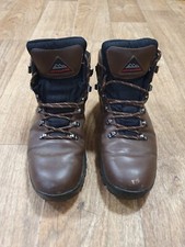 Unisex Brown Leather Fabrics Laced-up   Johnscliffe Safety Boots ...