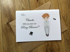 Personalised Will you be Our Page Boy, Ring Bearer Wedding Invite Card
