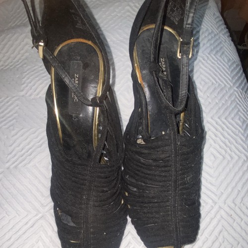 Zara women black gold - zara, black/gold