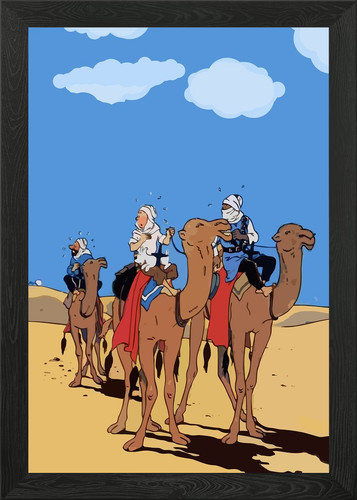 Tintin desert adventure framed - tintin,