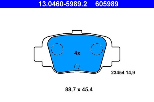 Ate 0460 5989 brake - ate, pad