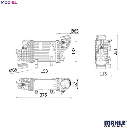 Charge air cooler 663 - charge,