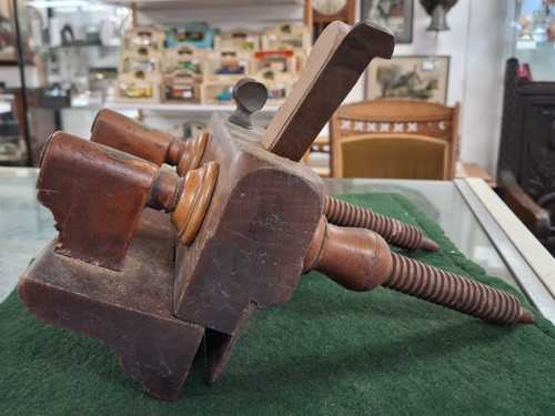 Antique beechwood screw - antique,