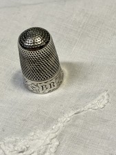 Antique Size 6 Charles Horner Silver Thimble