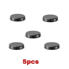 5pcs 0.71in x 0.12in Ceramic Industrial Disk Magnets with Adhesive Backing Black