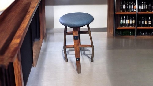 Whiskey barrel bar stool - barrel,
