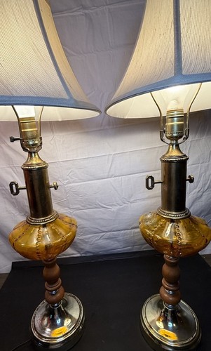 Pair vintage 1970s - vintage, glass