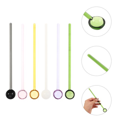 6pcs glass stirrer - glass, stick