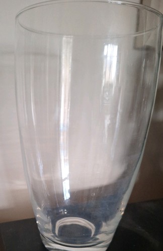 Large crystal plain vase - 25, cm