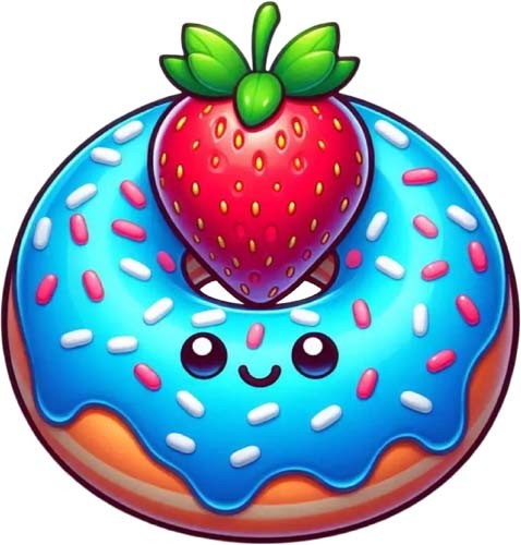 Valentine day donut - donut, art