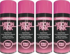 4 x Fluorescent Neon Pink
